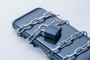 Phone security and data privacy concept